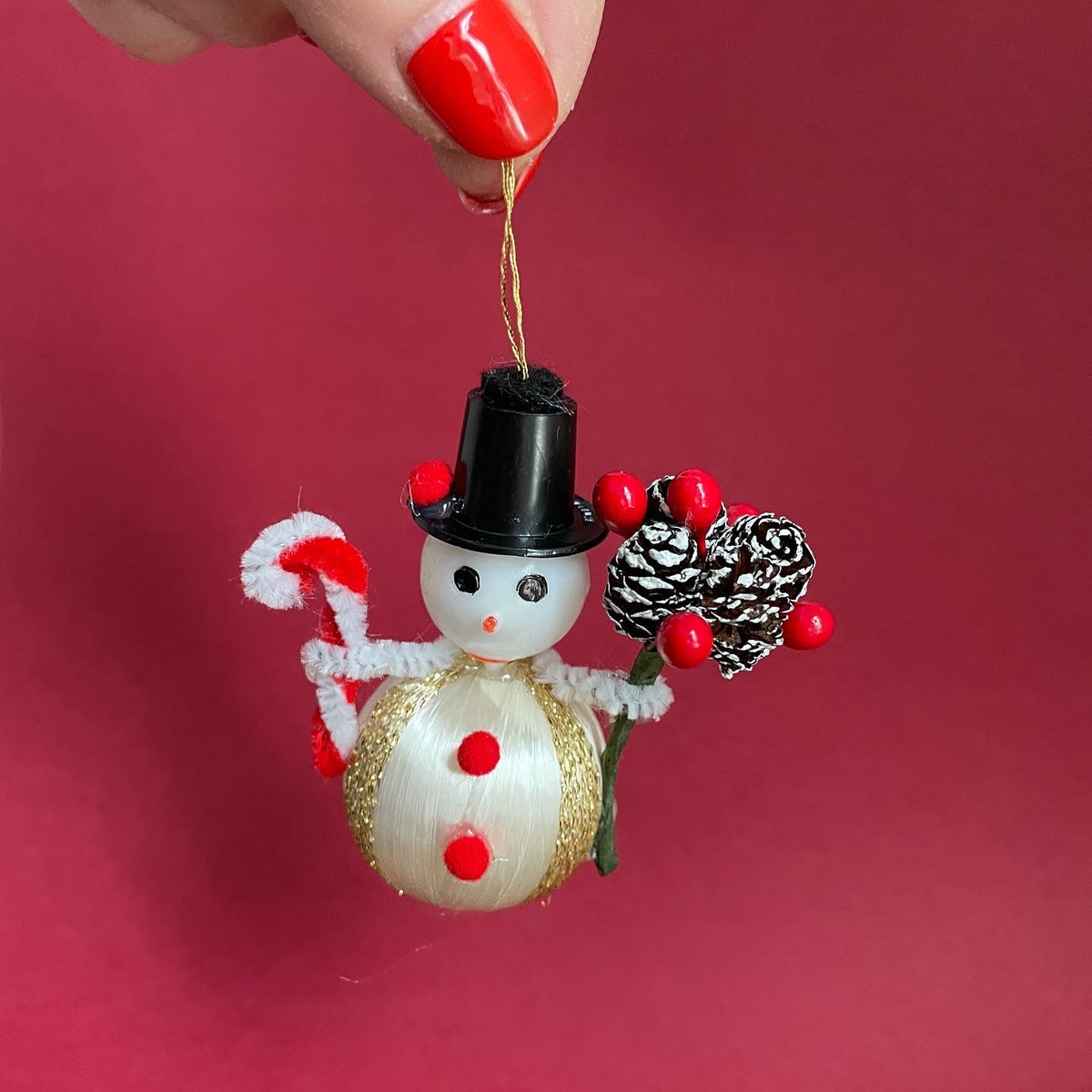 Vintage-style Snowman Ornament – Heather Donohue Crafts