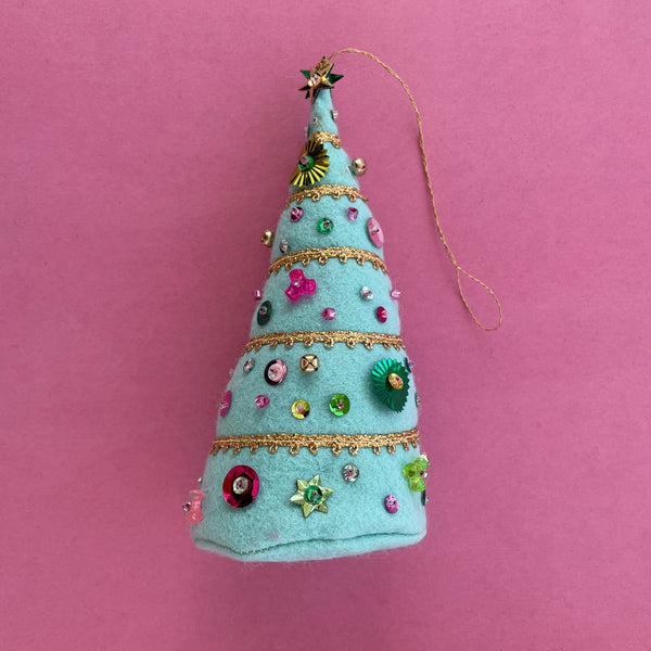 Bejeweled Felt Tree Ornament