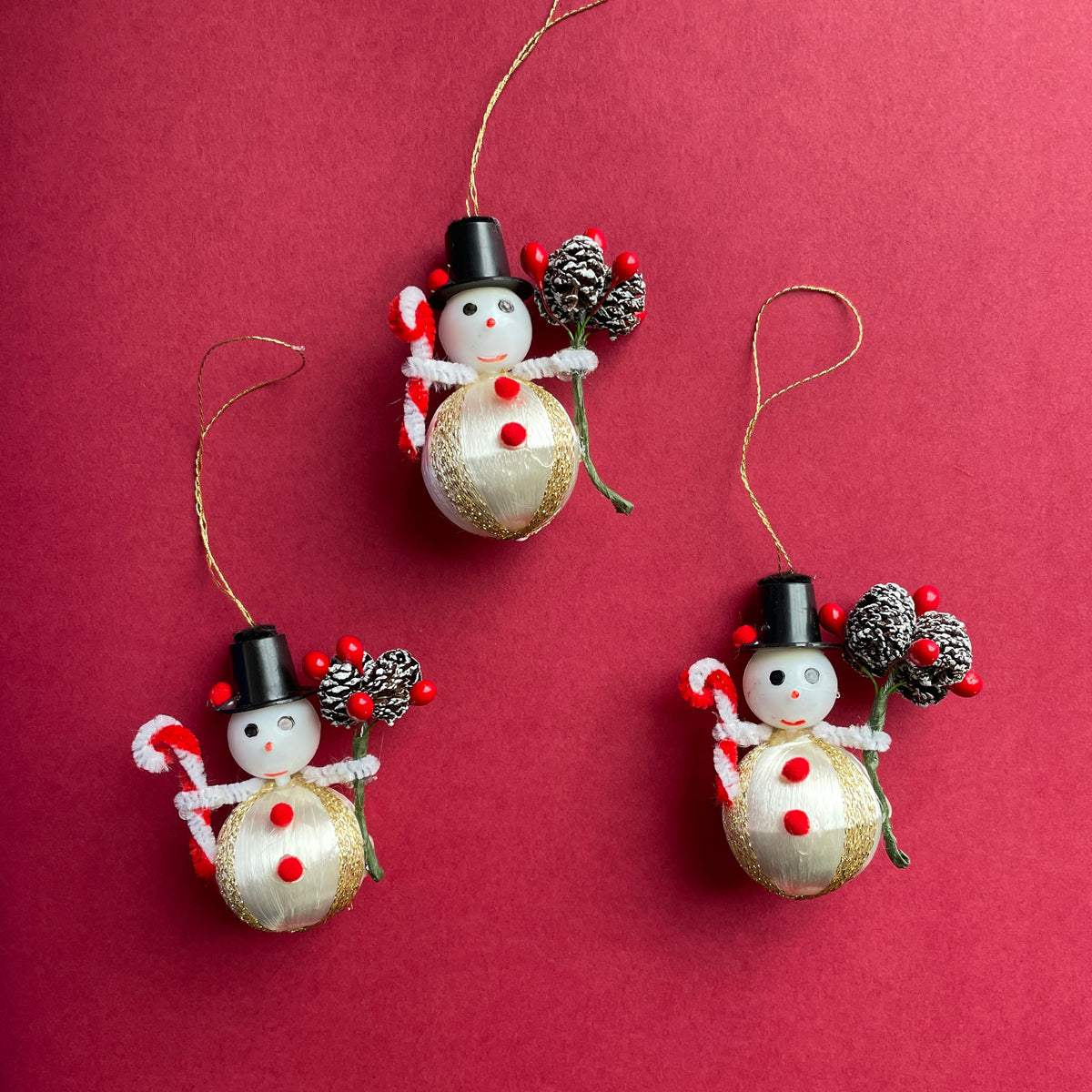 Vintage-style Snowman Ornament