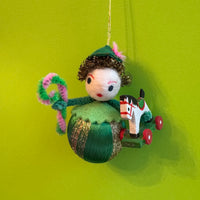 Vintage-style Elf Ornament