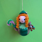 Vintage-style Elf Ornament