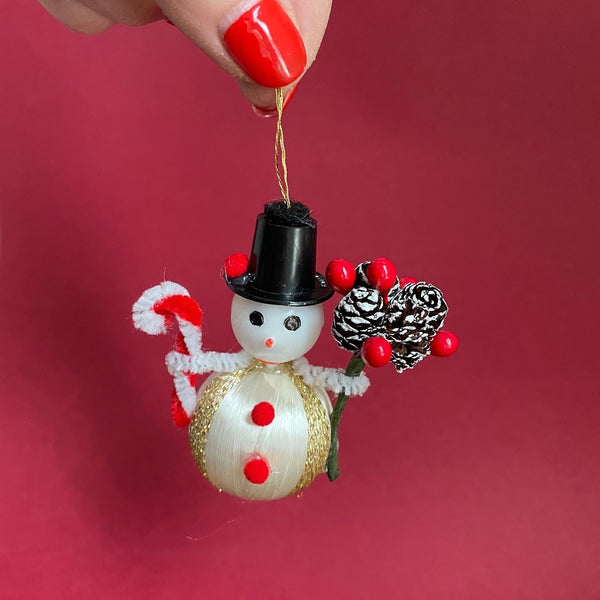 Vintage-style Snowman Ornament