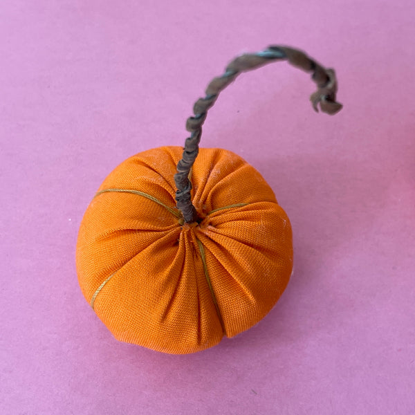 Petite Plush Pumpkin with Long Stem