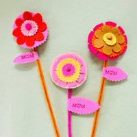 Felt flowers by Heather Donohue
